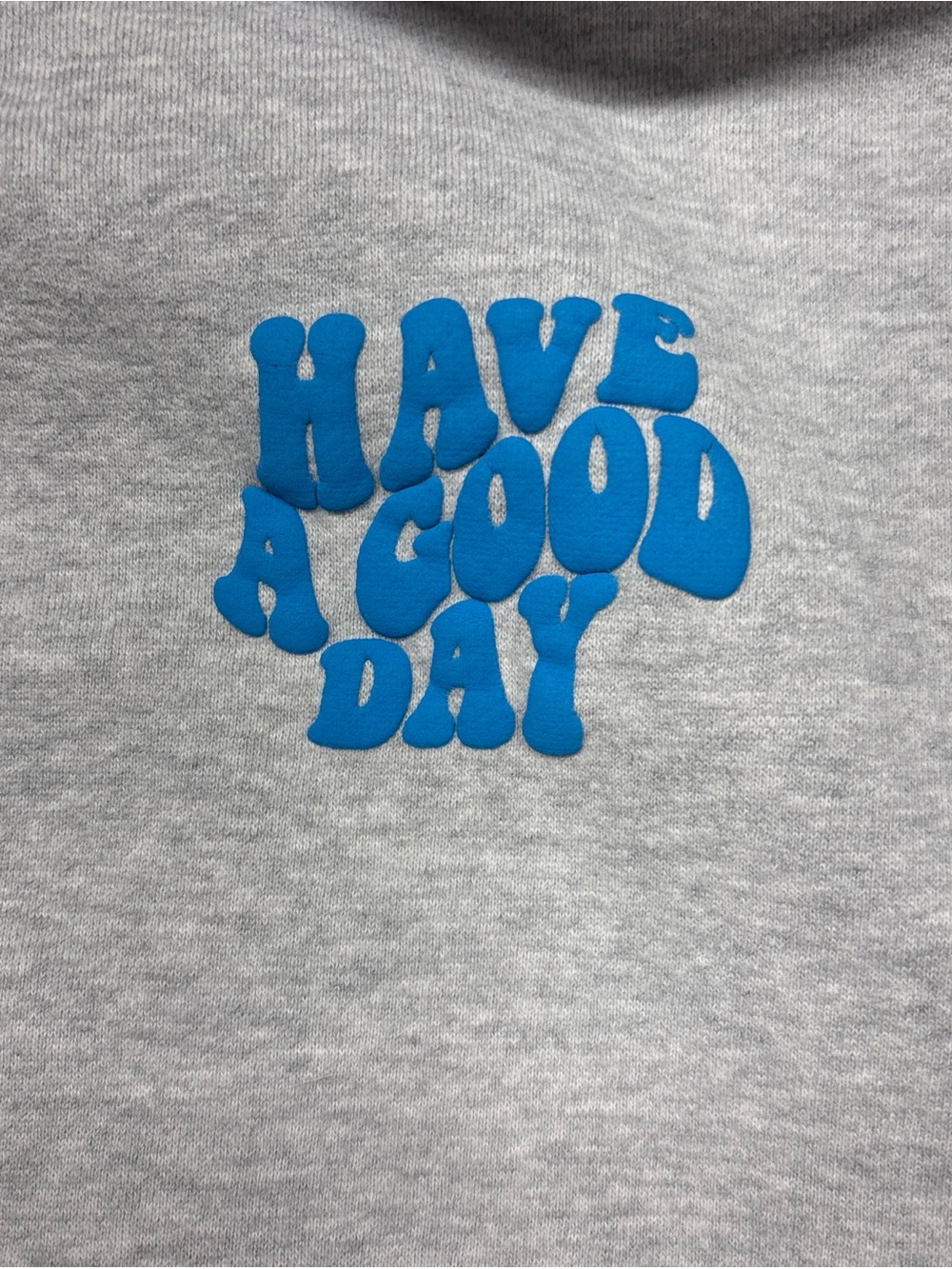 Women's Gray Hoodie‎ Sweatshirt with Blue Chest Logo - Picture 2 of 11